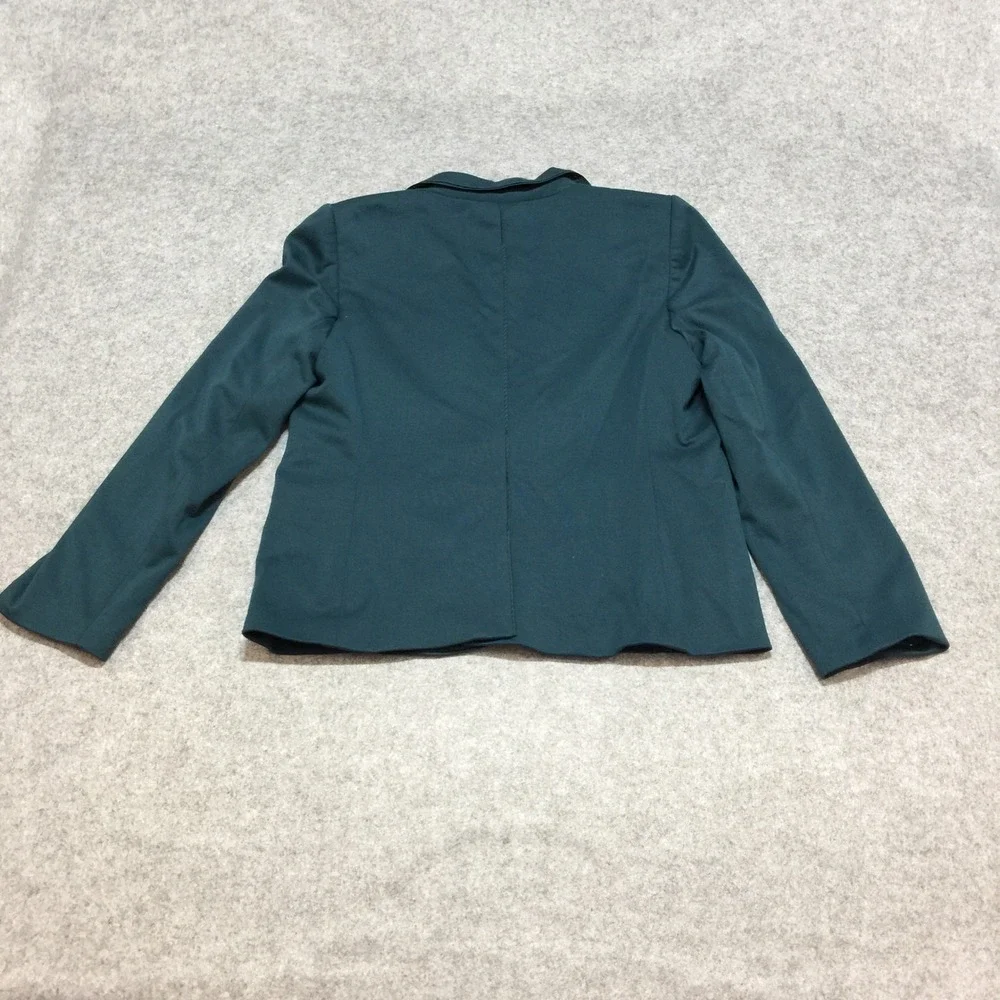 The Limited Womens XL Teal Green Single Button Polka Dot Lined Blazer - Picture 3 of 6